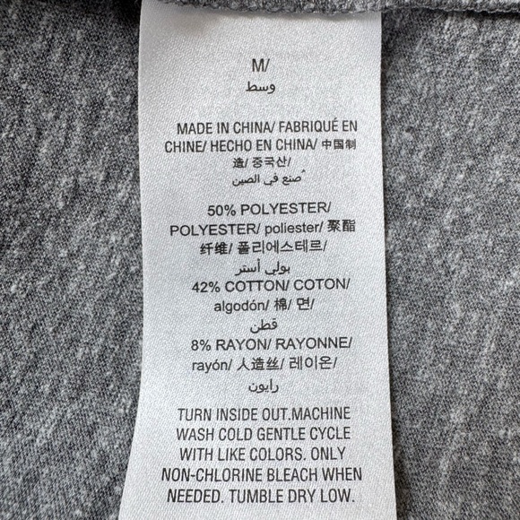 Style & Co. Short Sleeve Tee Shirt Heather Grey Medium Floral - Picture 8 of 11